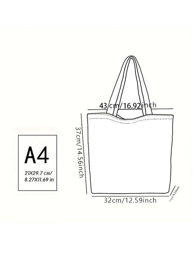 1pc,Gaze Cat handbag, reusable fashionable handbag, multifunctional handbag, printed canvas shopping bag