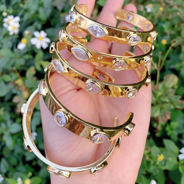 5Pcs Crystal bangle Jewelry Elegant Metal bangle jewelry fashion bangle for women jewelry Bangle  jewelry 51453
