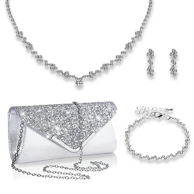 Bridal Jewelry Sets 1 set Imitation Diamond Alloy 1 Necklace 1 Bracelet Earrings Women's Artistic Jewelry Set For Wedding Annive