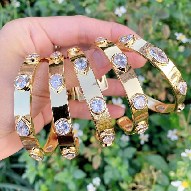 5Pcs Crystal bangle Jewelry Elegant Metal bangle jewelry fashion bangle for women jewelry Bangle  jewelry 51453