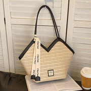 Women's Handbag Fashion Beach Shoulder Bag Straw Bag Designer Large Capacity Handbag Retro Hand-held Woven Bag