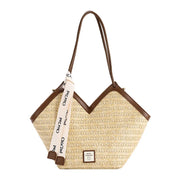 Women's Handbag Fashion Beach Shoulder Bag Straw Bag Designer Large Capacity Handbag Retro Hand-held Woven Bag