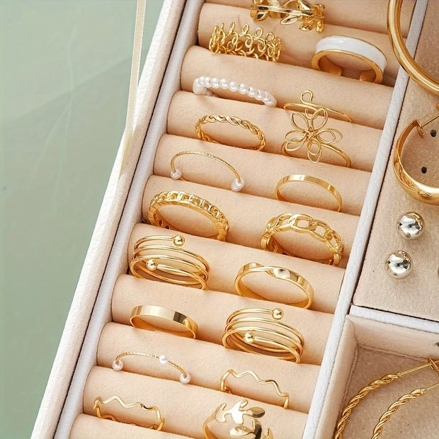 86 Pcs Jewelry Set Including Necklaces, Earrings, Rings, with Everyday Clothing, Party Accessories (no Box)