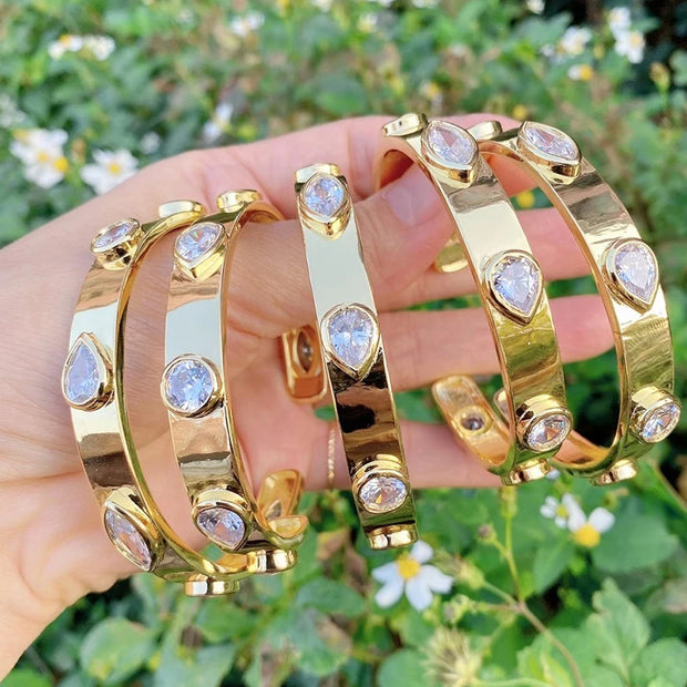 5Pcs Crystal bangle Jewelry Elegant Metal bangle jewelry fashion bangle for women jewelry Bangle  jewelry 51453