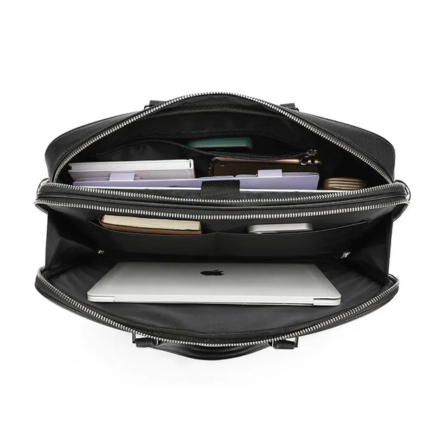 A men's handbag, large capacity business backpack, shoulder bag that can hold laptops, tablets, and a handbag